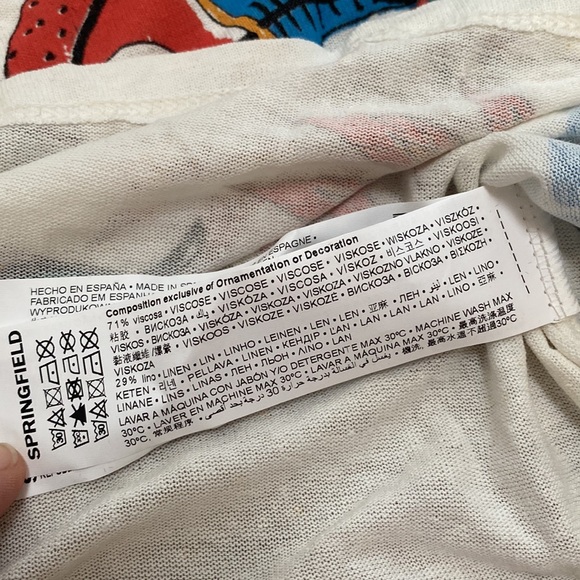 Springfield Womens L Cream Exotic Leaf Knit Shirt. - Picture 10 of 10